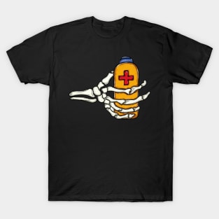 Skull hand grab medicine T-Shirt